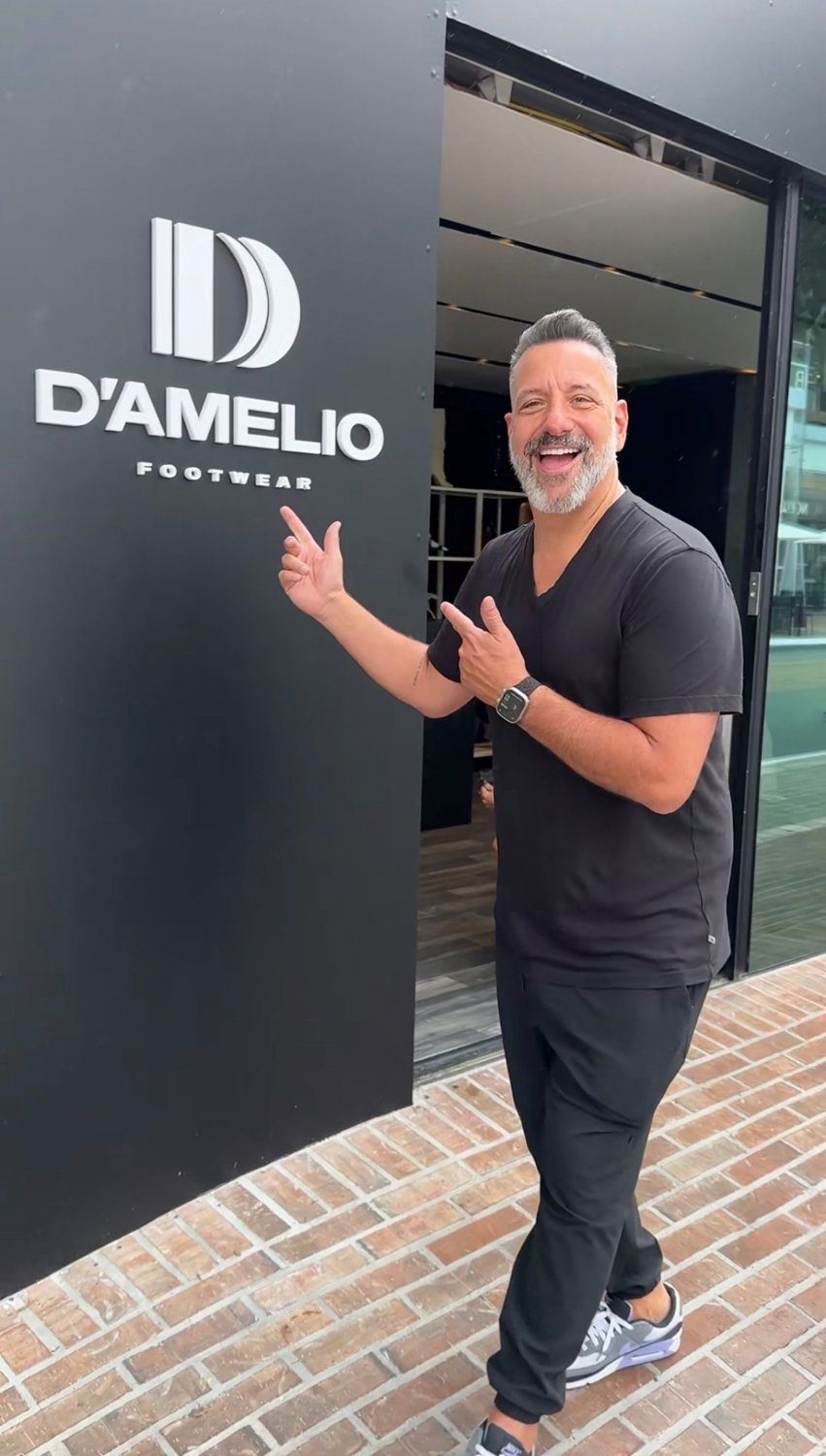 Marc D'Amelio at the D'Amelio Footwear store at The Grove